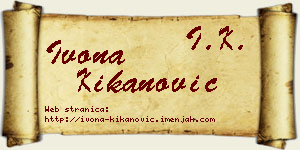 Ivona Kikanović vizit kartica